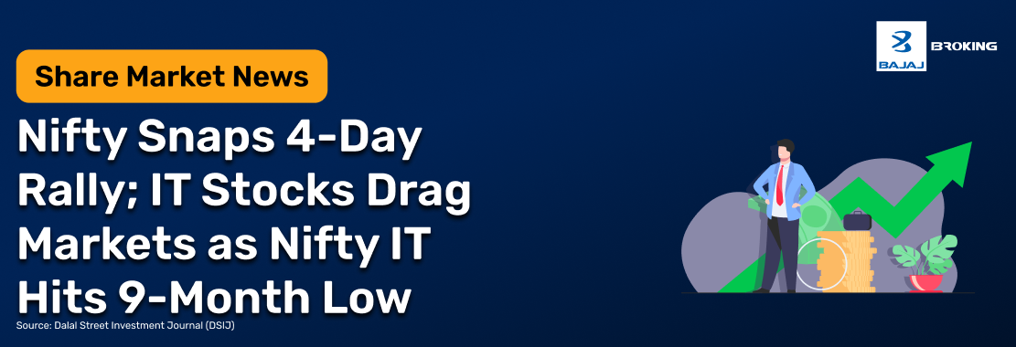 Closing Bell Update: Nifty Snaps 4-Day Rally as AI Fears Deepen IT Sell-off; Nifty IT Closes at 9-Month Low