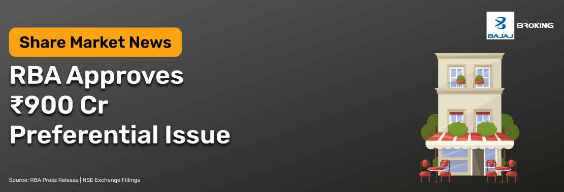 RBA Board Clears ₹900 Cr Preferential Issue, Everstone Asia Exit