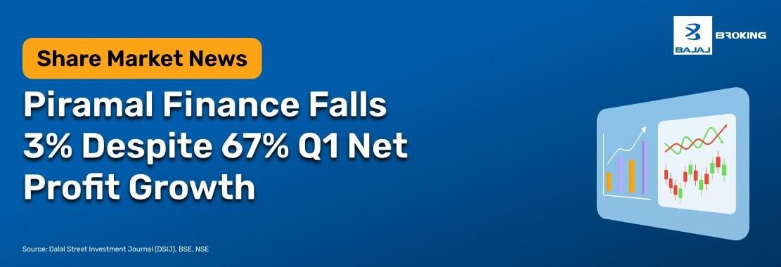 Piramal Finance Falls 3% Despite 67% Q1 Net Profit Growth 