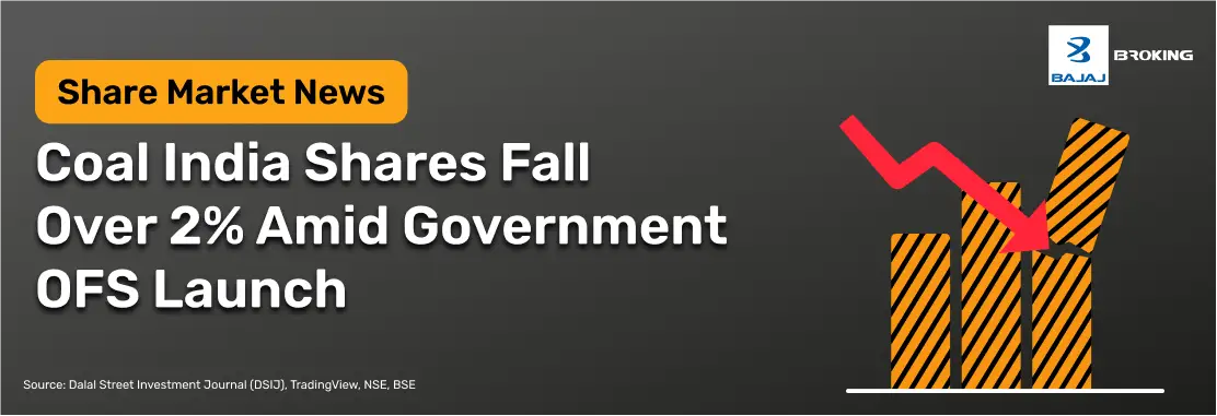 Coal India Shares Fall Over 2% Amid Government OFS Launch