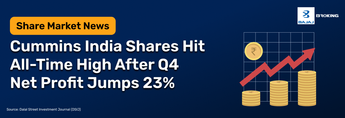 Cummins India Shares Hit All-Time High After Q4 Net Profit Jumps 23%