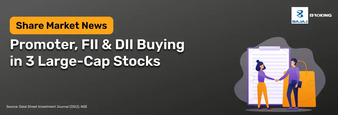 Promoter, FII & DII Buying in 3 Large-Cap Stocks
