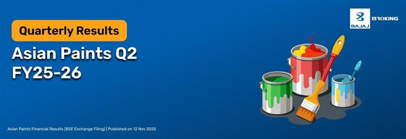 Asian Paints Q2 Results FY25–26: Revenue ₹8,514 Cr Up 6% YoY, Net Profit ₹1,018 Cr Up 47% YoY